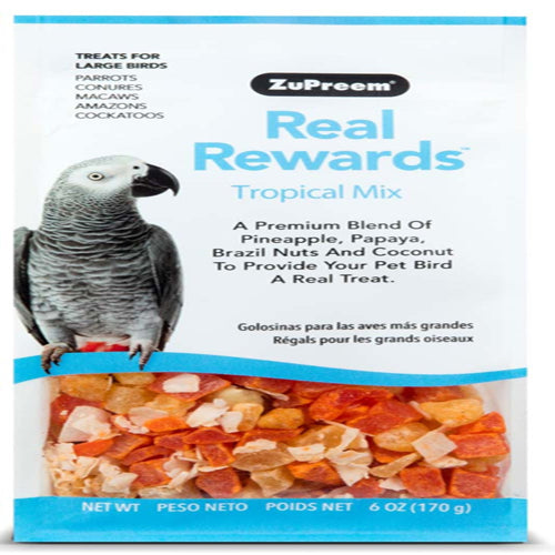 ZuPreem Real Rewards Tropical Mix Treats for Large Birds 6 oz