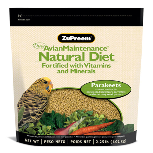 ZuPreem Natural Pelleted Bird Food for Parakeets 2.25 lb