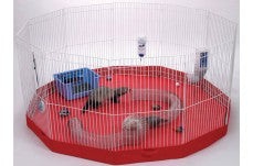 Marshall Pet Products Small Animal Play Pen Mat Red 11 Panel