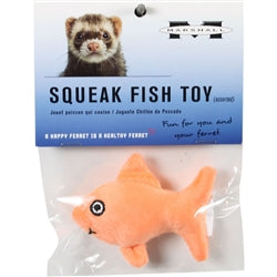 Marshall Pet Products Ferret Squeak Fish Toy Orange One Size