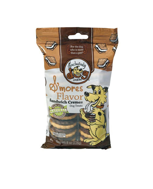 Exclusively Pet S'mores Flavor Sandwich Cremes Dog Treats 8 oz