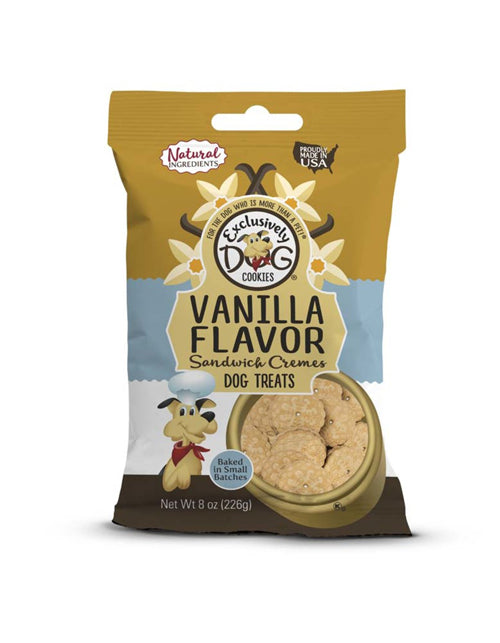 Exclusively Pet Vanilla Flavor Sandwich Cremes Dog Treats 8 oz