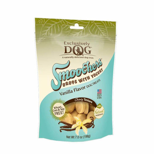 Exclusively Pet Smoochers Yogurt Drops Dog Treats Vanilla Flavor 7 Oz