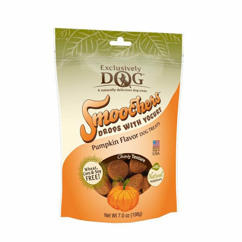 Exclusively Pet Smoochers Yogurt Drops Dog Treats Pumpkin Flavor 7 Oz