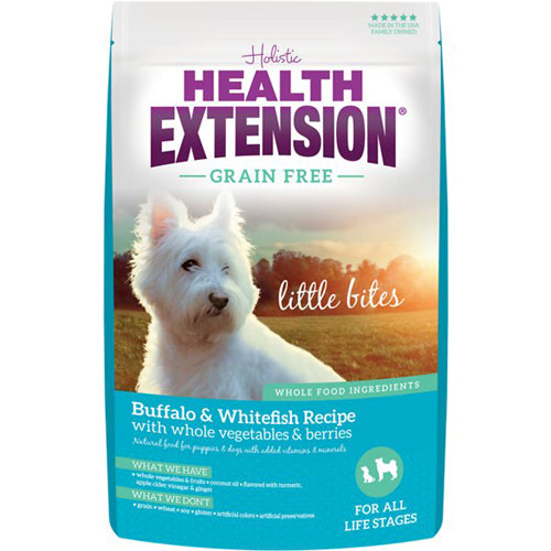 Health Extension Grain Free ~ Little Bites ~ Buffalo & Whitefish 1lb