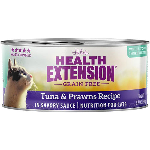 Health Extension Tuna & Prawns  Cat Food 2.8oz (Case of 24)