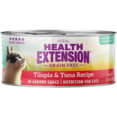 Health Extension Tilapia & Tuna Cat Food 2.8oz (Case of 24)