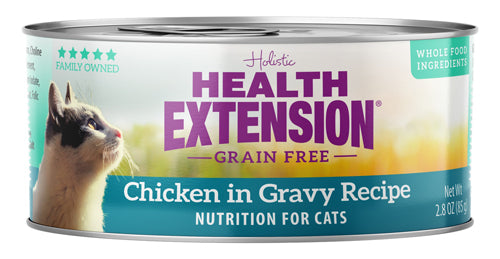 Health Extension Chicken In Gravy  Cat Food 2.8oz (Case of 24)