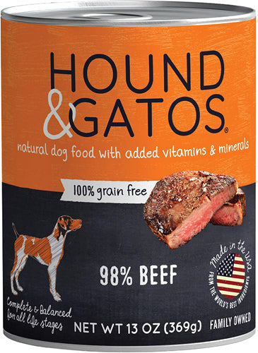 Hound & Gatos Dog Grain Free Beef 13oz. (Case of 12)