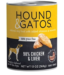 Hound & Gatos Dog Grain Free Chicken & Liver 13oz. (Case of 12)