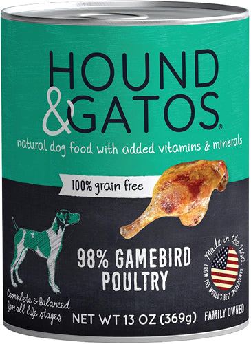 Hound & Gatos Dog Grain Free Gamebird 13oz. (Case of 12)