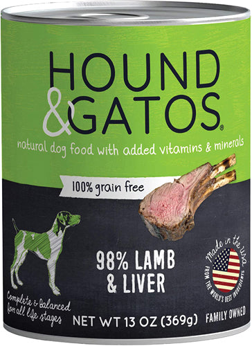 Hound & Gatos Dog Grain Free Lamb Lamb Liver 13oz. (Case of 12)