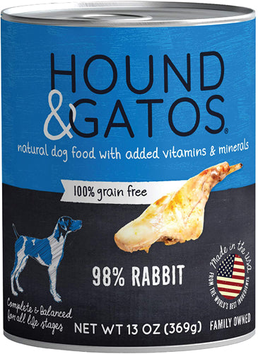 Hound & Gatos Dog Grain Free Rabbit 13Oz (Case of 12)