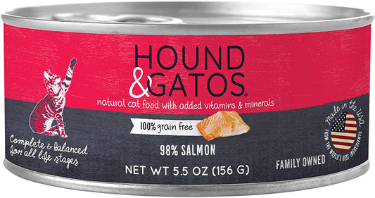 Hound & Gatos Cat Grain Free Salmon 5.5oz. (Case of 24)