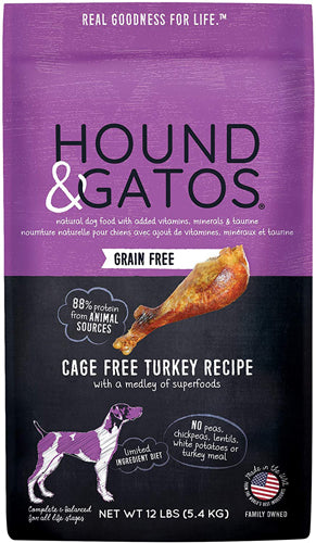 Hound & Gatos Dog Grain Free Turkey 12Lb