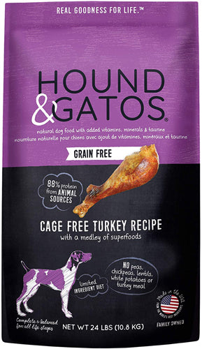 Hound & Gatos Dog Grain Free Turkey 24Lb