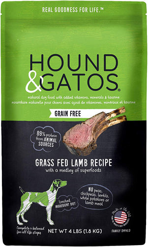 Hound & Gatos Dog Grain Free Lamb 4Lb