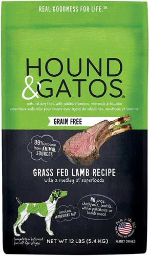 Hound & Gatos Dog Grain Free Lamb 12Lb