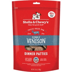 Stella & Chewys Dog Freeze-Dried Dinner Patties Simply Venison 25Oz