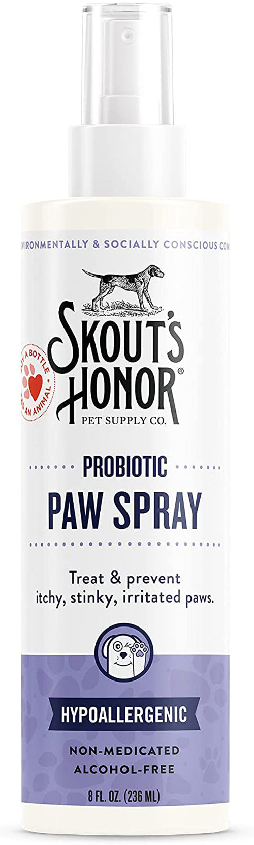 Skouts Honor Dog Cat Probiotic Paw Spray 8Oz