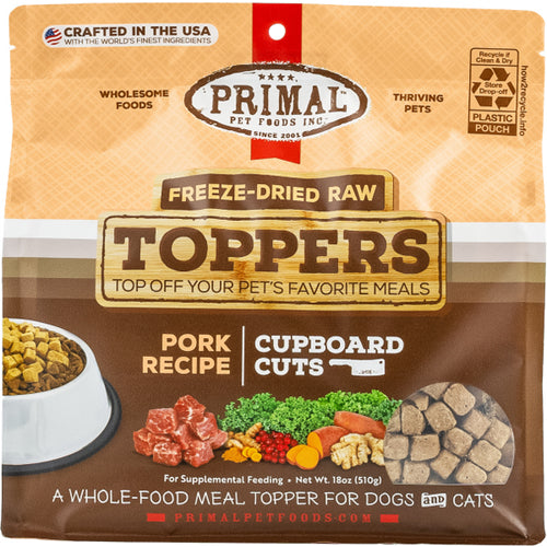 Primal Dog/Cat Fd Raw Topper Cupboard Cuts Pork 18 Oz