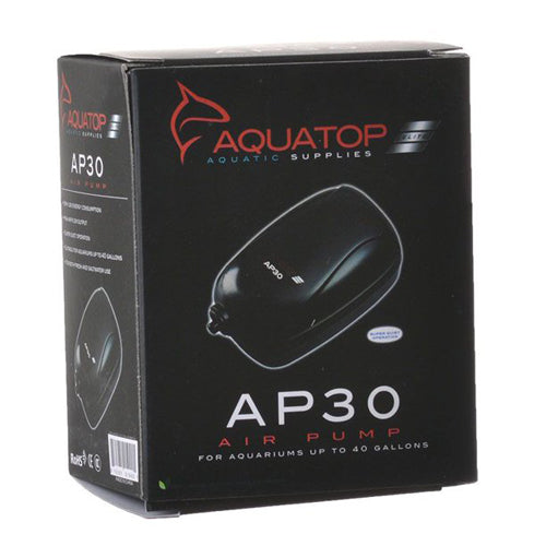 Aquatop BREZA AP-30 Aquarium Air Pump Up to 40gal Black