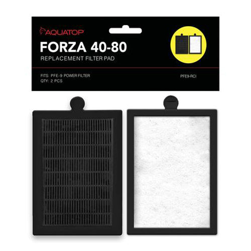 Aquatop FORZA Replacement Filter Inserts with Premium Activated Carbon 40-80 Black, White 2 Pack