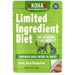 Koha Cat Limited Ingredient Grain Free Shredded Duck 2.8Oz(Case of 24)