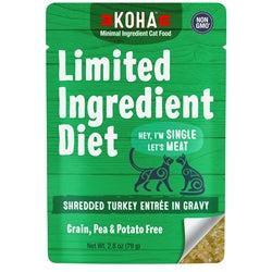Koha Cat Limited Ingredient Grain Free Shredded Turkey 2.8Oz(Case of 24)
