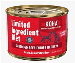 Koha Cat Limited Ingredient Grain Free Shredded Beef 5.5oz.(Case of 24)