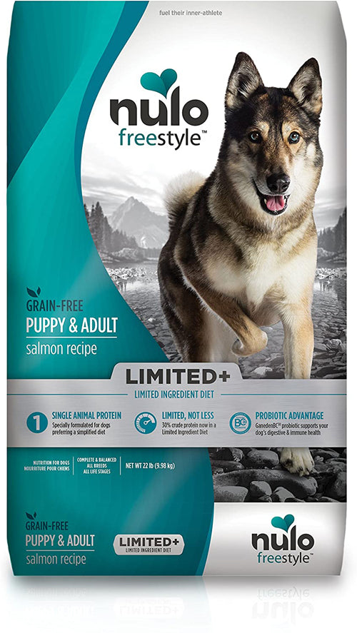 Nulo FreeStyle Limited+ Grain Free Salmon Dry Dog Food 22 lb