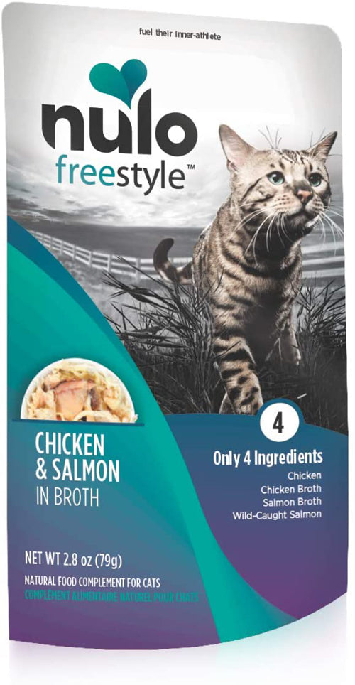 Nulo Chicken & Salmon in Broth Pouch Cat Wet Food 2.8 oz 24 Pack