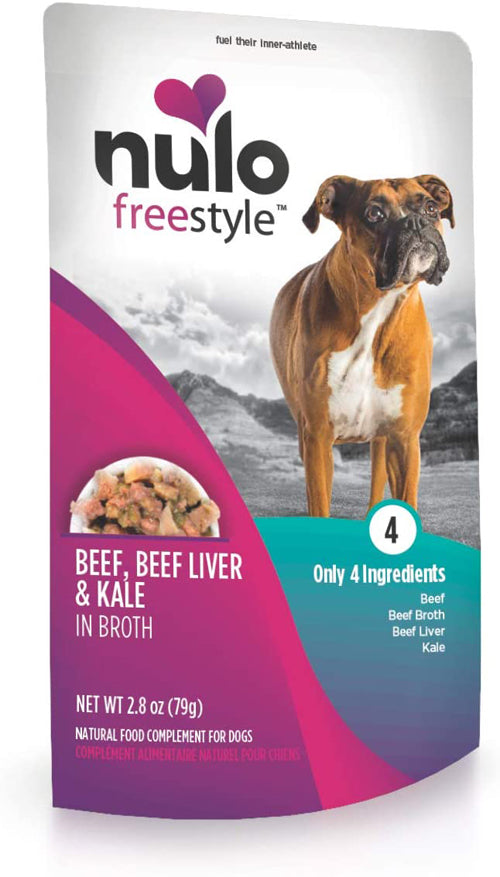 Nulo Beef, Liver & Kale in Broth Dog Food Toppers 2.8 oz