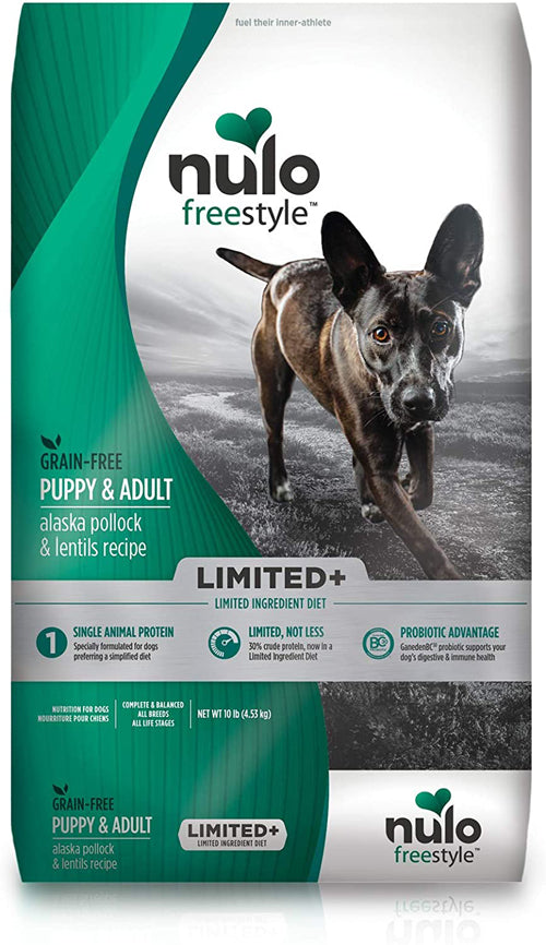Nulo FreeStyle Puppy & Adult Dog Limited+ Pollock & Lentils 10 lb
