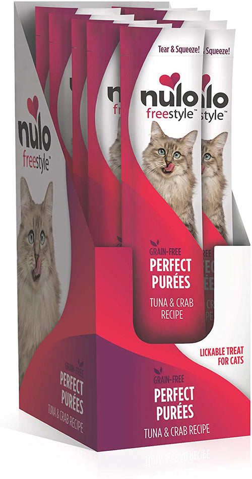 Nulo Perfect Purees Grain-Free Tuna & Crab Recipe Food Topper 0.5 oz 48 Pack