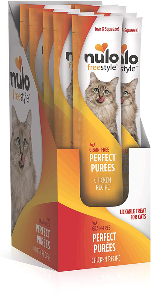 Nulo Perfect Purees Grain-Free Chicken & Salmon Recipe Food Topper 0.5 oz 48 Pack