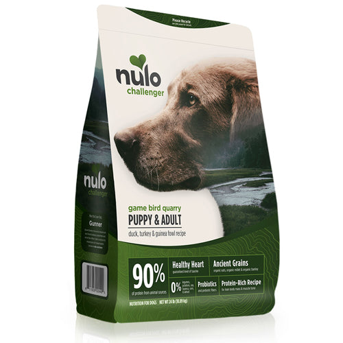 Nulo Challenger Gamebird Quarry Duck Turkey & Guinea Fowl Dry Dog/Pup Food 4.5 lb