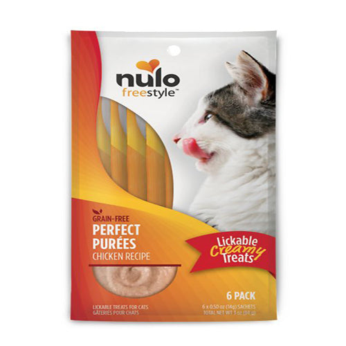 Nulo FreeStyle Perfect Purees Creamy Cat Treat Chicken 0.5oz 6pk