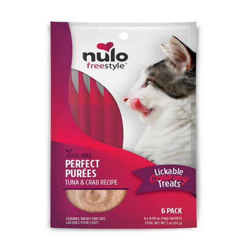Nulo FreeStyle Perfect Purees Creamy Cat Treat Tuna & Crab 0.5oz 6pk