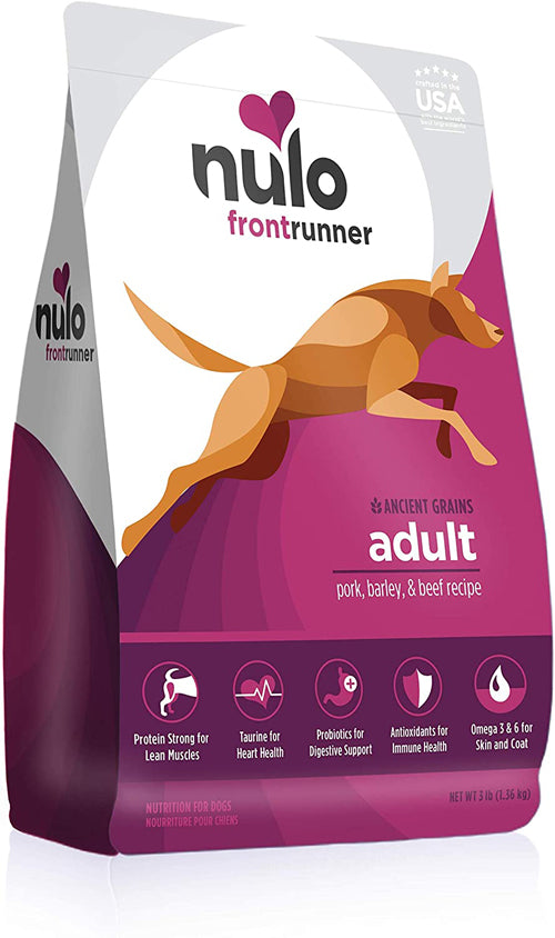 Nulo Frontrunner Pork, Barley, & Beef Dry Dog Food 3 lb