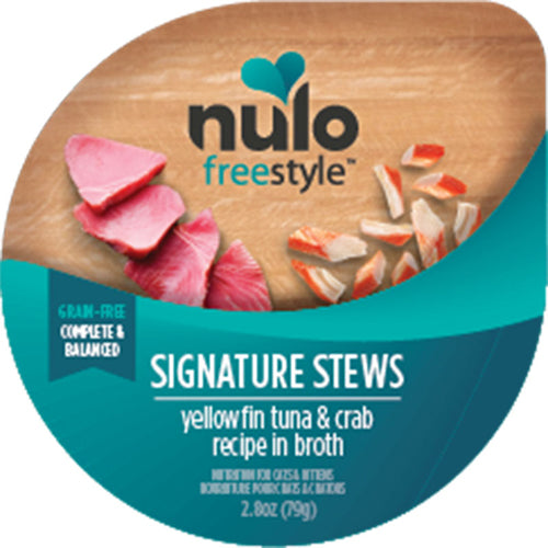 Nulo FreeStyle Smooth Pate Grain-Free Wet Cat Food Yellowfin Tuna & Crab 24ea/2.8 oz
