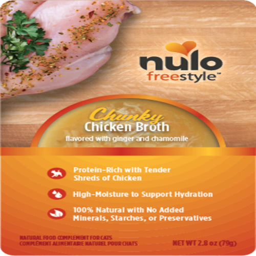 Nulo FreeStyle Chunky Broths Wet Cat Food Chicken, 24ea/2.8 oz