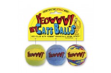 Yeowww! My Cats Ball Catnip Toy Multi-Color 2 in 3 Pack