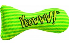 Yeowww! Stinkies Catnip Toy Yellow, Green 3 in 12 Pack Stripes