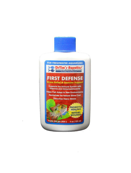 Dr. Tim's Aquatics First Defense Fish Stress Relief & Immune Support for Freshwater Aquarium 4 fl. oz