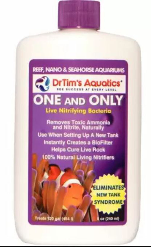 Dr. Tim's Aquatics One & Only Live Nitrifying Bacteria for Reef Aquarium 8 fl. oz