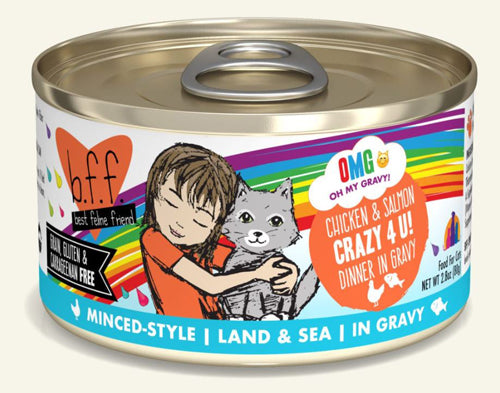 BFF Cat OMG Chicken & Salmon Crazy 4 U! 2.8oz. (Case Of 12)