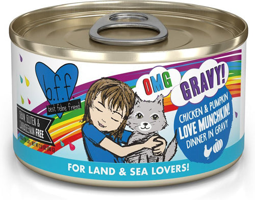 BFF OMG Cat Chicken & Pumpkin Love Munchkin! Dinner in Gravy 2.8oz. (Case Of 12)