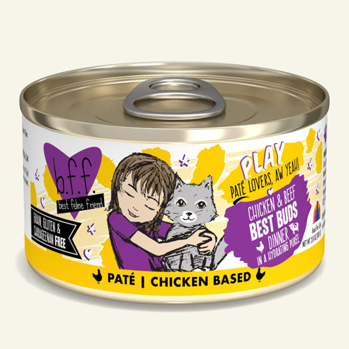 BFF Cat Play Chicken & Beef Best Buds Dinner 2.8oz.(Case Of 12)