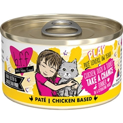 BFF Cat Play Chicken, Duck & Turkey Take a Chance Dinner 2.8oz. (Case Of 24)